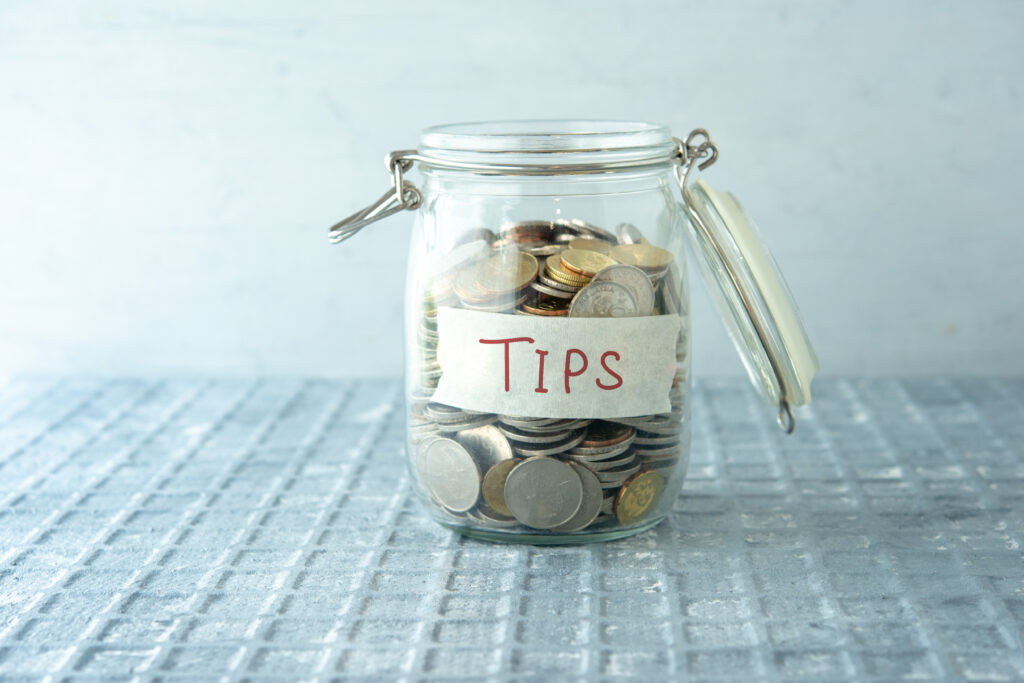 tip jar coins